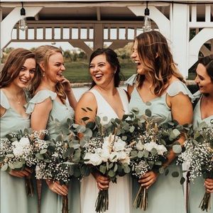 Birdy Grey Kae Curve Dress 3xl in Sage Green